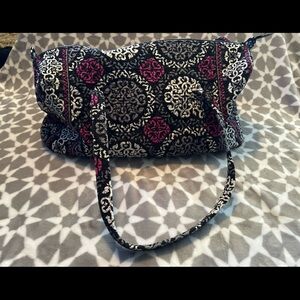 Vera Bradley Black and Pink Patterned Travel Bag